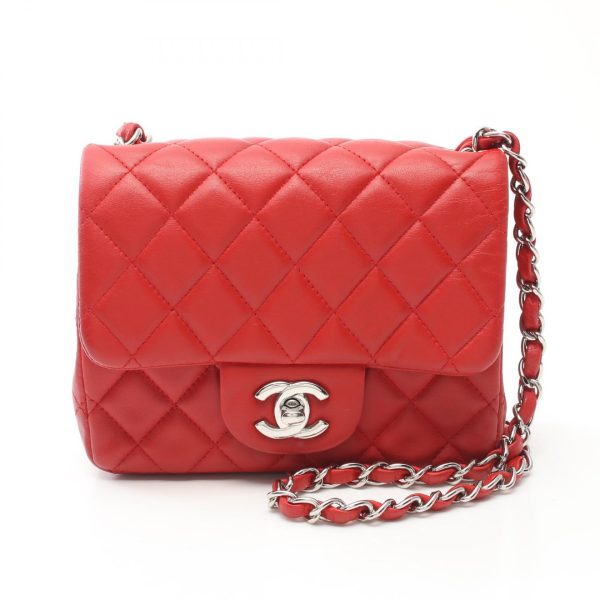 2104102265379 1 Chanel Mini Matelasse Shoulder Bag Lambskin Red