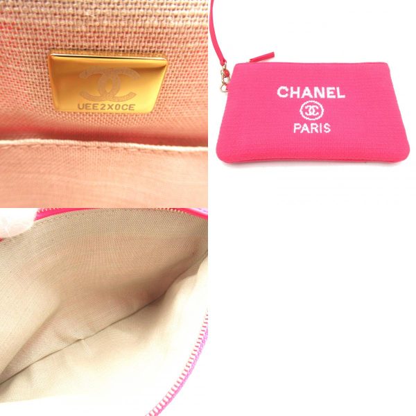 2104102265676 10c Chanel Deauville 2Way Tote PM Tote Bag Pink