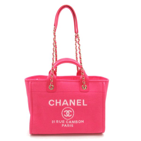 2104102265676 2 Chanel Deauville 2Way Tote PM Tote Bag Pink