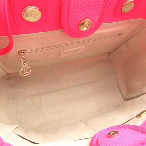 2104102265676 8 Chanel Deauville 2Way Tote PM Tote Bag Pink