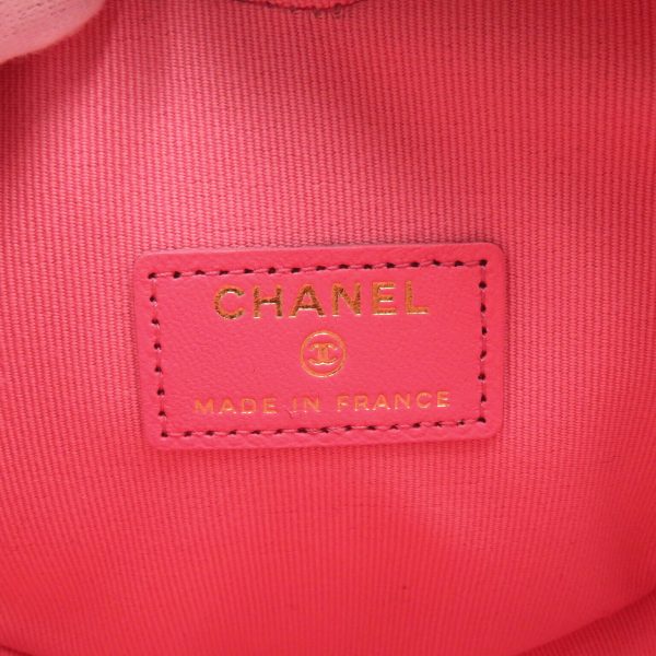 2104102265836 12 Chanel Mini Heart Chain Shoulder Lambskin Pink