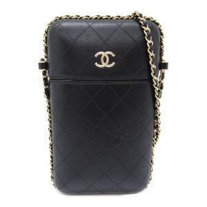 2104102277433 5 Chanel Matelasse Diana Chain Lambskin Shoulder Bag Black