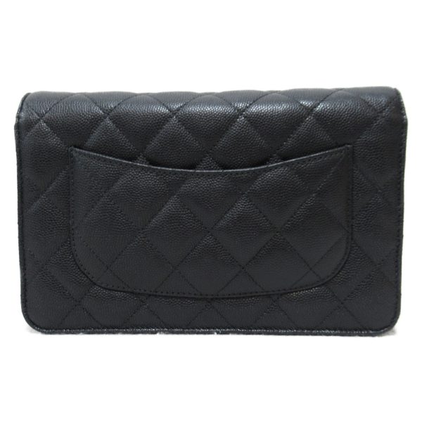 2104102277792 1 Chanel Matelasse Chain Wallet CC Bag Caviar Skin Black