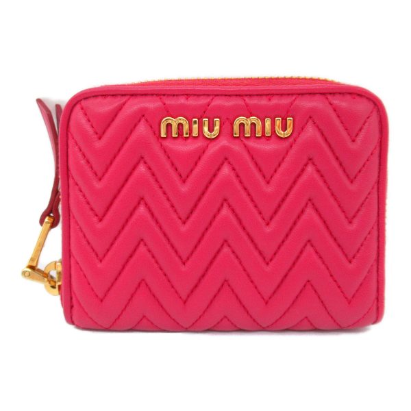 2104102280273 3 Miu Miu Coin Case Wallet Pink