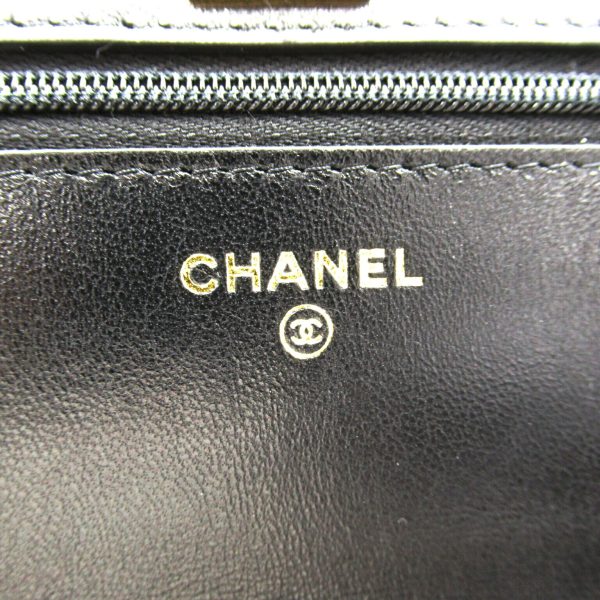 2104102280334 8 Chanel Chain Wallet Shoulder Bag Black