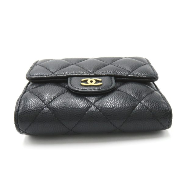 2104102280938 4 Chanel Matelasse Wallet Caviar Skin Black