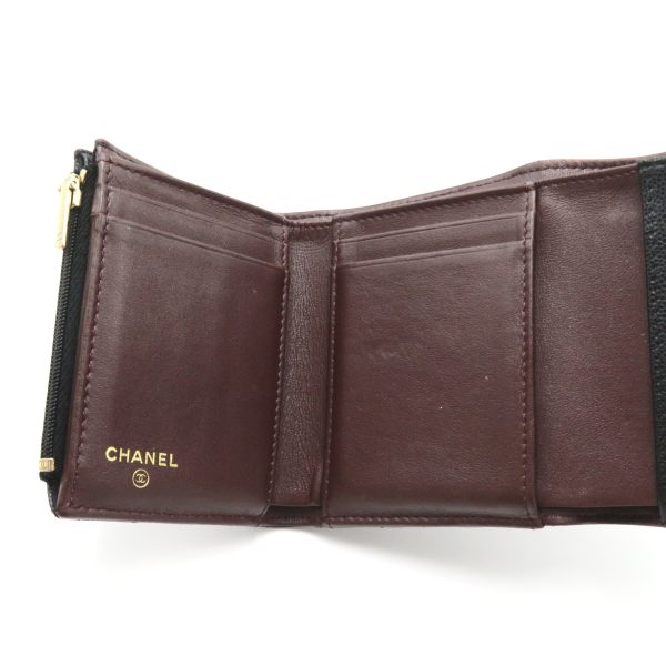 2104102280938 6 Chanel Matelasse Wallet Caviar Skin Black