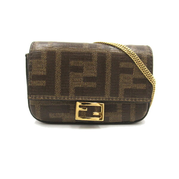 2104102281836 1 Fendi Zucca Pattern Shoulder Pouch Brown