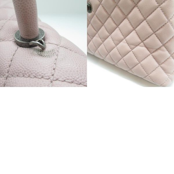 2104102282741 10c Chanel Coco Handle Matelasse 2way Shoulder Bag Caviar Skin Pink