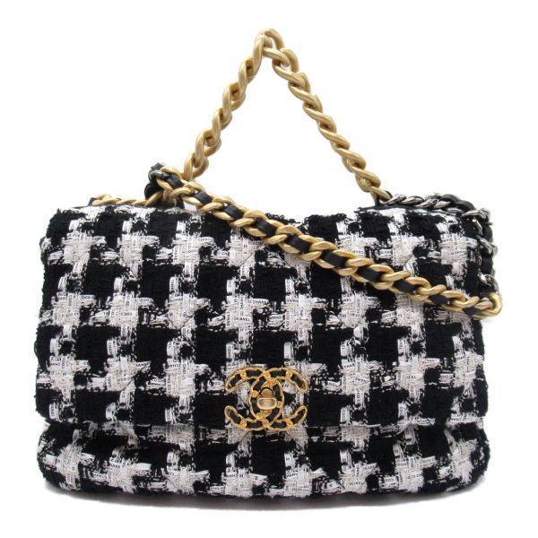 2104102284400 4 Chanel 19 Chain Shoulder Bag Black