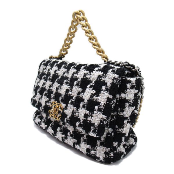 2104102284400 5 Chanel 19 Chain Shoulder Bag Black