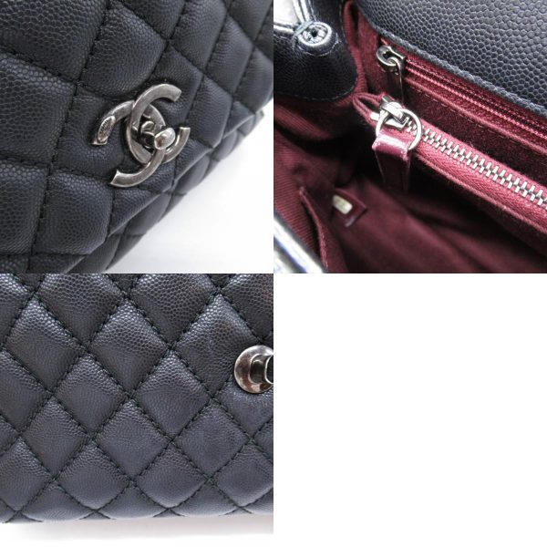 2104102284905 14c Chanel Coco Handle Matelasse Shoulder Bag Black