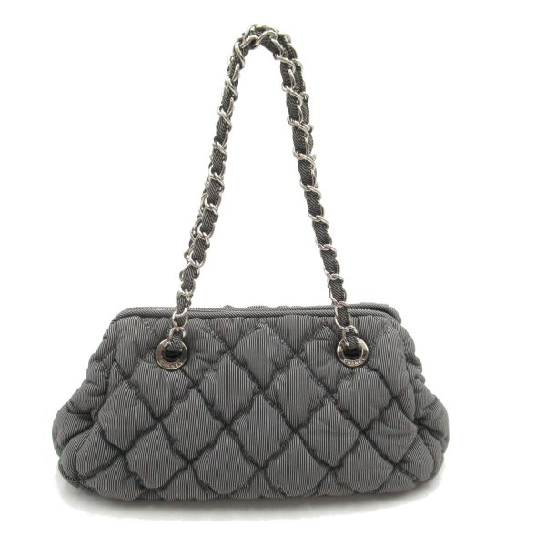 2104102286046 2 Chanel Bubble Handbag Nylon Black