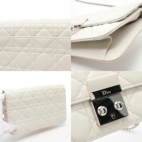 2104102288668 10c Dior Miss Dior Cannage Shoulder Bag White