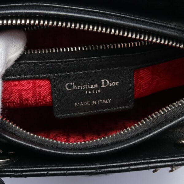 2104102291125 4 Dior Dior Cannage Handbag Black