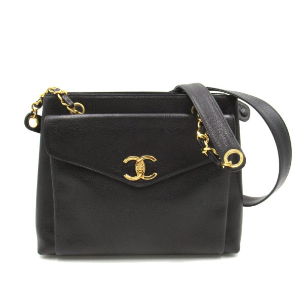 2104102291859 1 Chanel Shoulder Bag Caviar Black