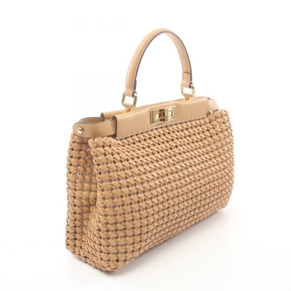 2104102293259 2 Fendi Peekaboo Regular Selleria Handbag Beige