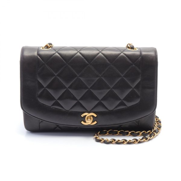 2104102294775 1 Chanel Matelasse Diana Flap Shoulder Bag Black