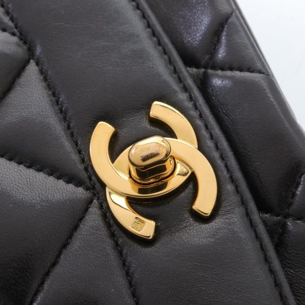 2104102294775 10 Chanel Matelasse Diana Flap Shoulder Bag Black