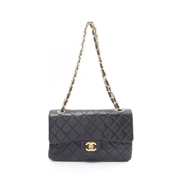 2104102295758 1 Chanel Matelasse Double Flap Shoulder Bag Black