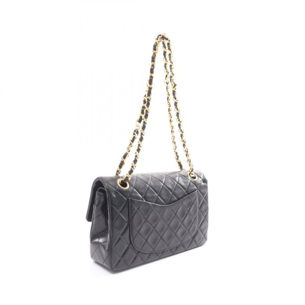 2104102295758 2 Chanel Matelasse Double Flap Shoulder Bag Black