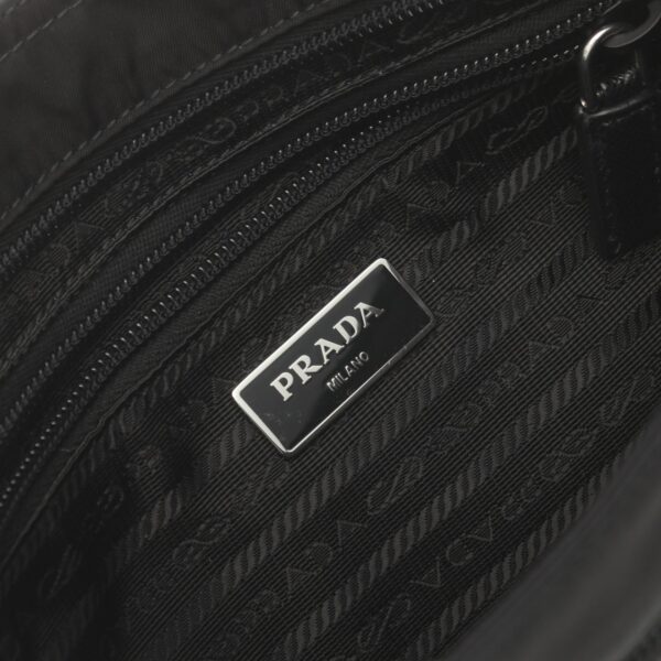 2104102296458 4 Prada Tessuto Saffiano Shoulder Bag Black