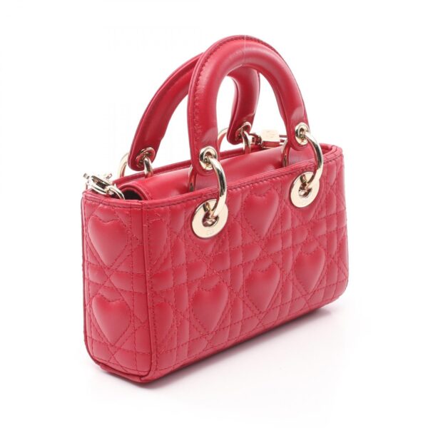 2104102297363 2 Christian Dior D Joy Micro Cannage Handbag Red