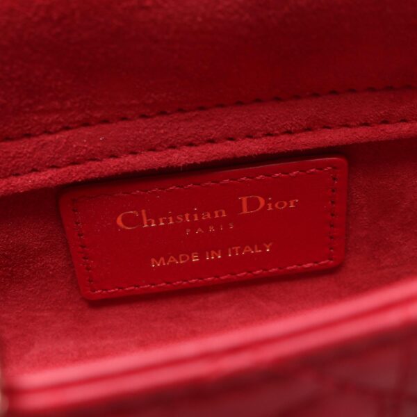 2104102297363 4 Christian Dior D Joy Micro Cannage Handbag Red