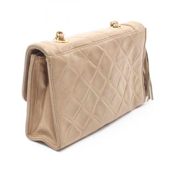 2104102297448 2 Chanel Matelasse Lambskin Shoulder Bag Beige