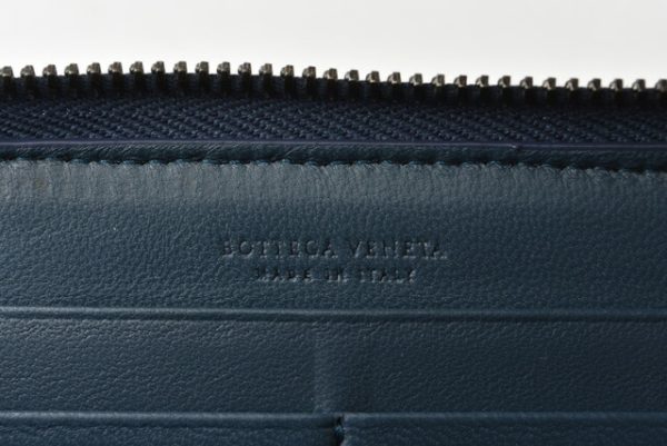 210427 03 bv 8 Bottega Veneta Long Wallet Intrecciato Blue