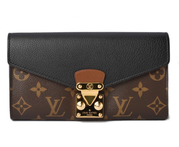 210427 08 lv 1 Louis Vuitton Long Wallet Portefeuille Pallas Monogram Noir