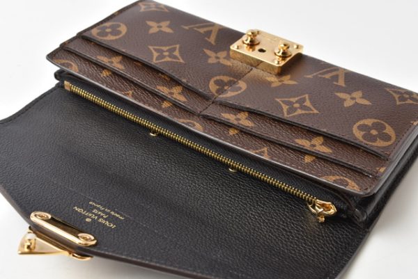 210427 08 lv 10 Louis Vuitton Long Wallet Portefeuille Pallas Monogram Noir