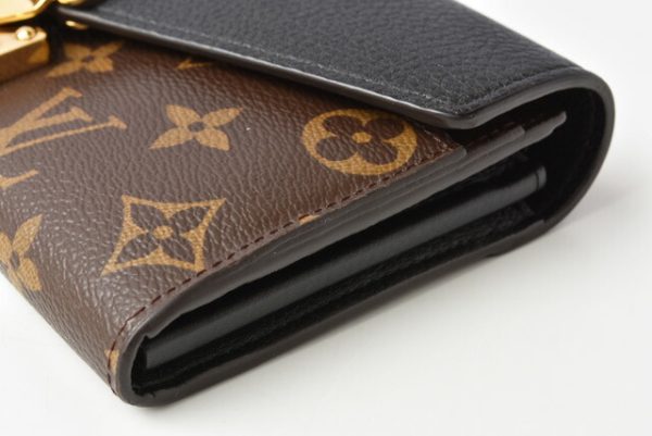 210427 08 lv 5 Louis Vuitton Long Wallet Portefeuille Pallas Monogram Noir