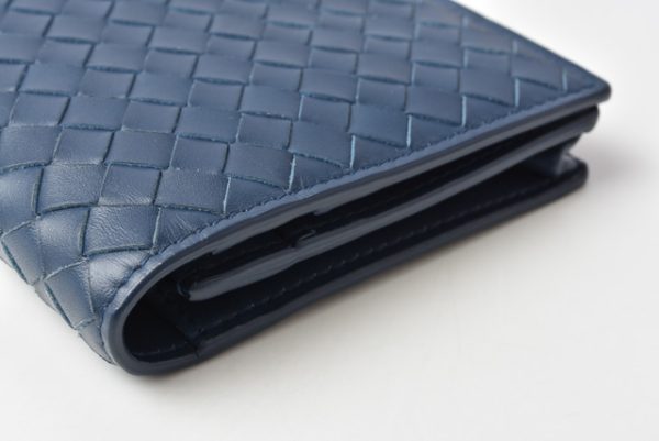 210427 14 bv 4 Bottega Veneta Long Wallet Intrecciato Blue