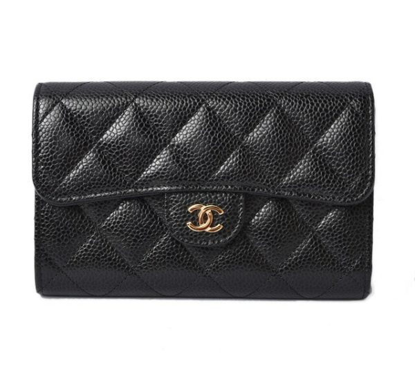 210427 18 ch 1 CHANEL Long Wallet Matelasse Black