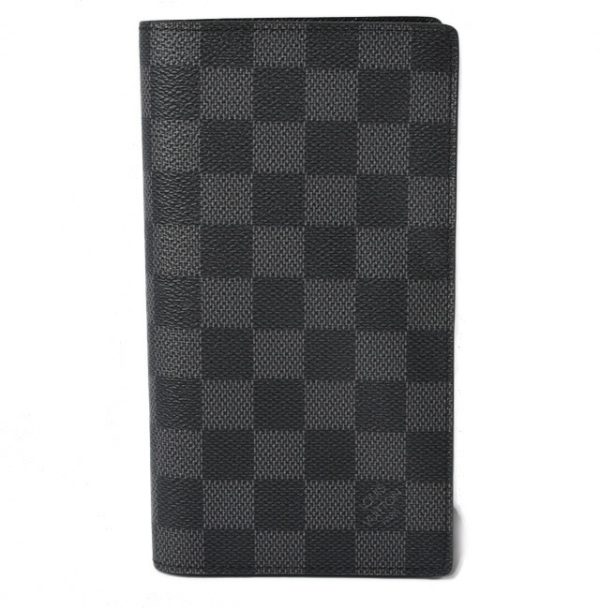 210427 19 lv 1 Louis Vuitton Long Wallet Portefeuille Damier Graphite Black