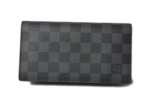 210427 19 lv 2 Louis Vuitton Long Wallet Portefeuille Damier Graphite Black