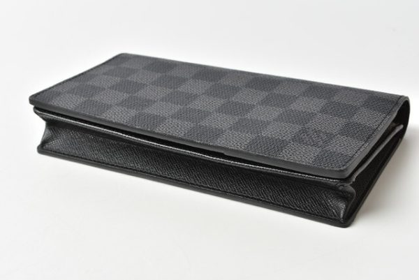 210427 19 lv 3 Louis Vuitton Long Wallet Portefeuille Damier Graphite Black