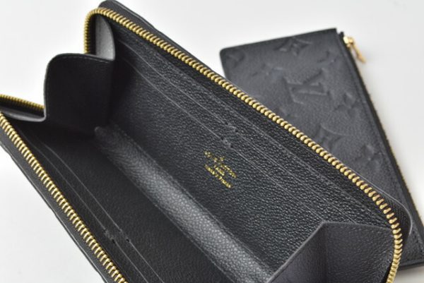 210427 49 lv 10 Louis Vuitton Long Wallet Portefeuil Clemence Empreinte Noir