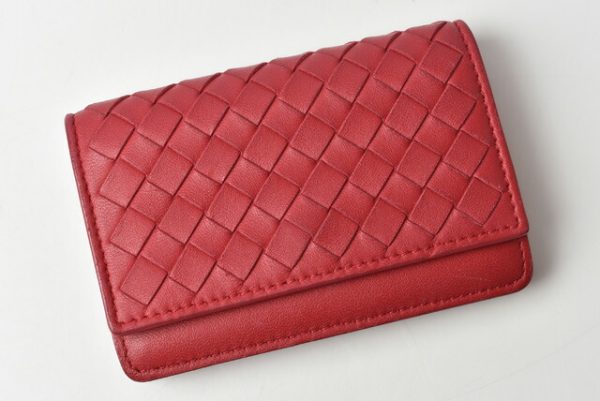 210427 53 bv 2 Bottega Veneta Card Case Intrecciato Red