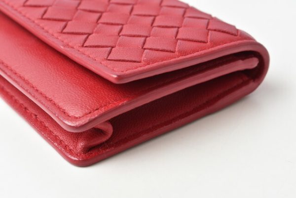 210427 53 bv 6 Bottega Veneta Card Case Intrecciato Red