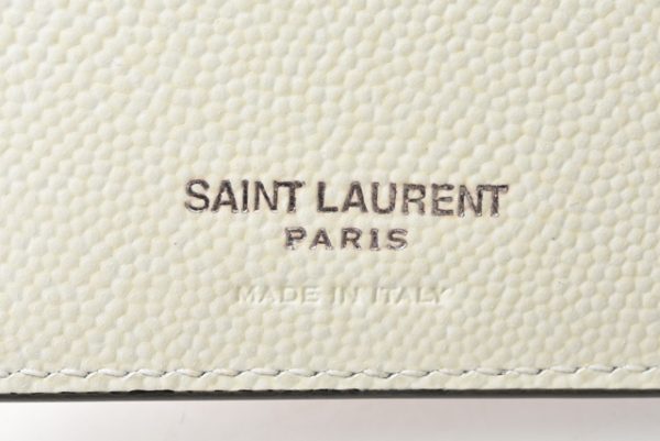 210428 683 11 ysl 7 Saint Laurent Mini Wallet White