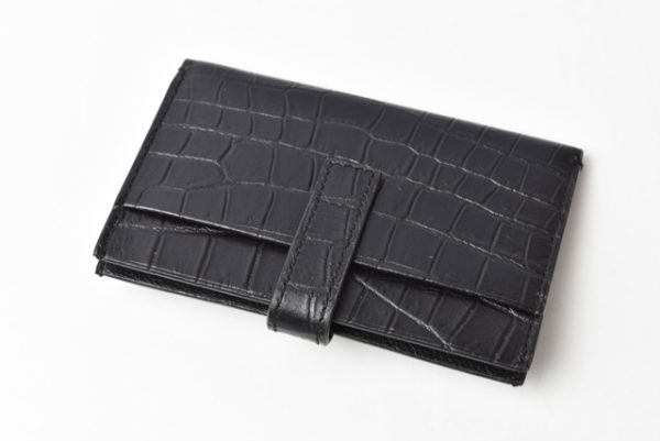 210616 212 14 ysl 3 Saint Laurent Paris Card Case Crocodile Black