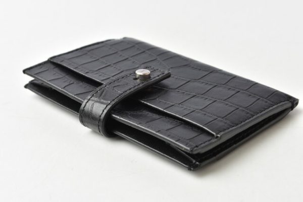 210616 212 14 ysl 7 Saint Laurent Paris Card Case Crocodile Black