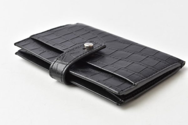 210616 212 14 ysl 7 Saint Laurent Card Case Crocodile Black