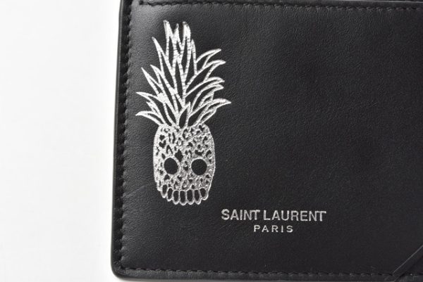 210616 212 15 ysl 4 Saint Laurent Coin Case Card Case Ship Pouch Skull Black