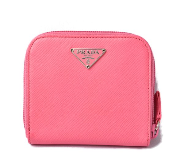 210625 to 02 p 1 Prada Folding Wallet Saffiano Begonia