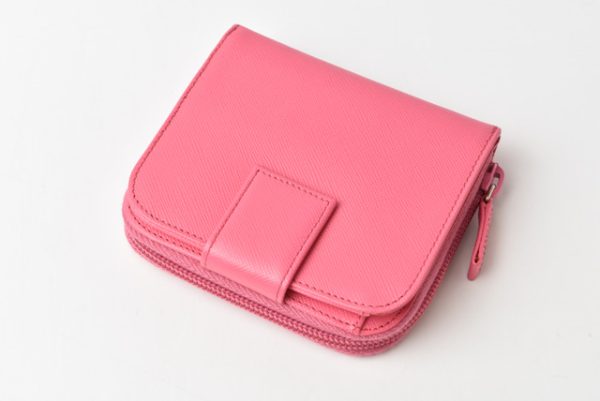 210625 to 02 p 2 Prada Folding Wallet Saffiano Begonia