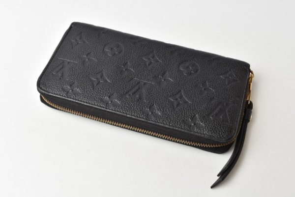 210625 to 04 lv 6 Louis Vuitton Long Wallet Portefeuil Clemence Monogram Empreinte Noir