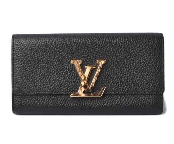 210625 to 07 lv 1 Louis Vuitton Capucines Wallet Long Python Brown